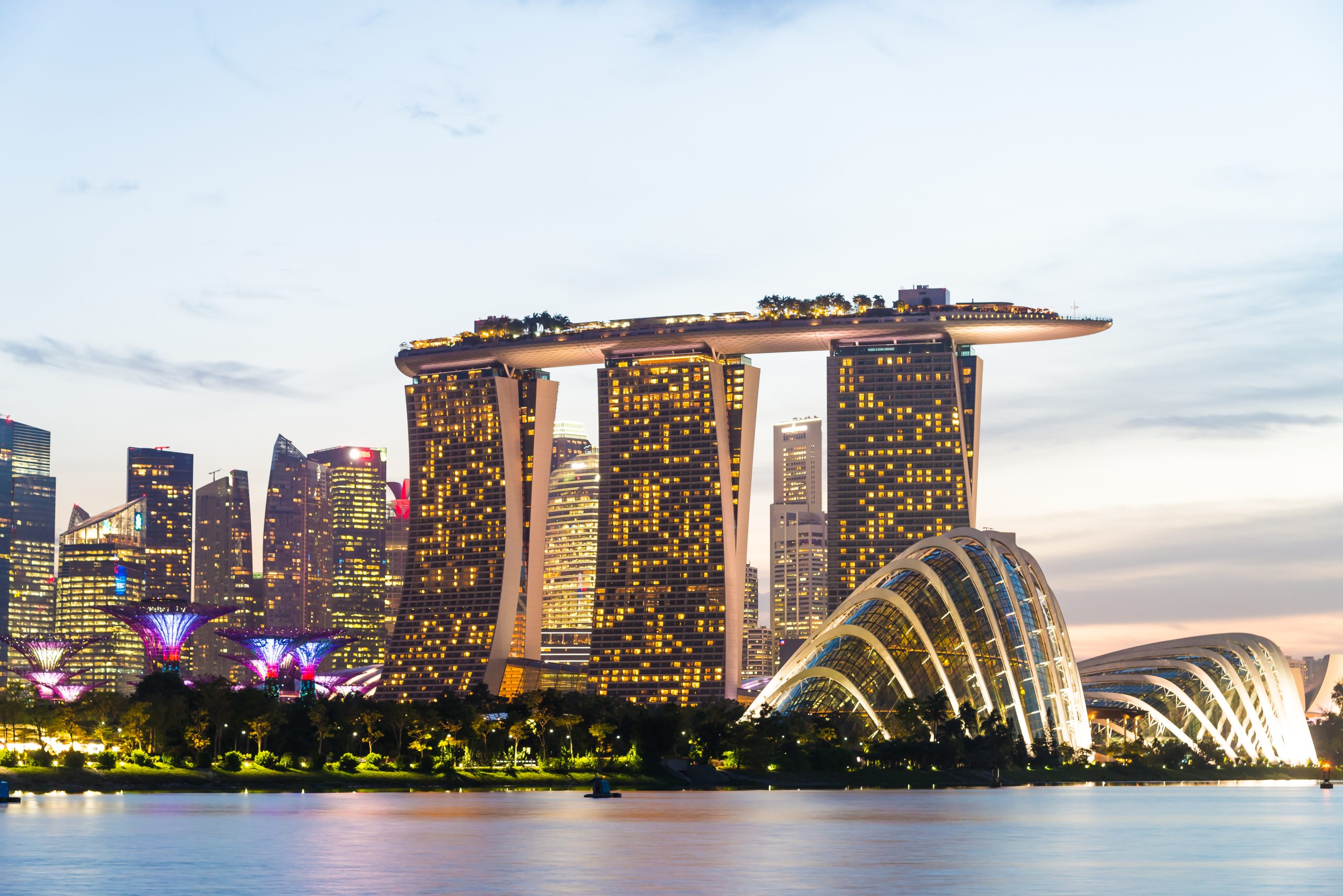 Singapore city Singapore city at night
